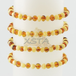 Polished amber bracelet